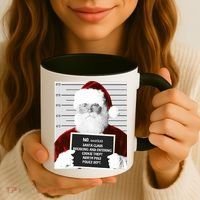 Funny Santa Mugshot Santa Claus Jailed Christmas Gift Coffee Mug thumb 3