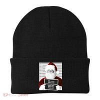 Funny Santa Mugshot Santa Claus Jailed Christmas Gift Beanie thumb 0