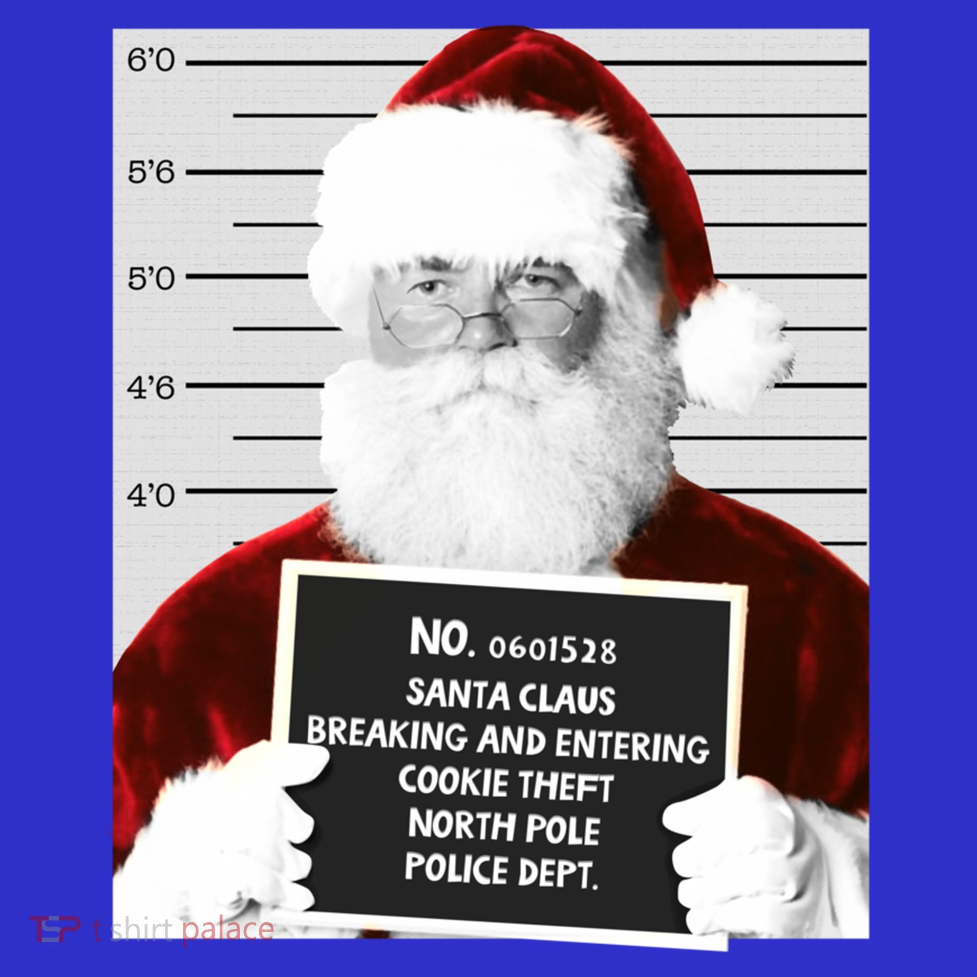 Funny Santa Mugshot Santa Claus Jailed Christmas Gift Hoodie