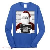 Funny Santa Mugshot Santa Claus Jailed Christmas Gift Long Sleeve Shirt thumb 0