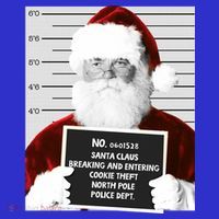 Funny Santa Mugshot Santa Claus Jailed Christmas Gift Long Sleeve Shirt thumb 2