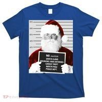 Funny Santa Mugshot Santa Claus Jailed Christmas Gift T-Shirt thumb 0