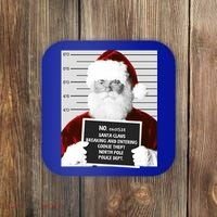 Funny Santa Mugshot Santa Claus Jailed Christmas Gift Coaster thumb 0