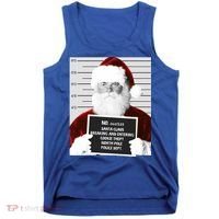 Funny Santa Mugshot Santa Claus Jailed Christmas Gift Tank Top thumb 0