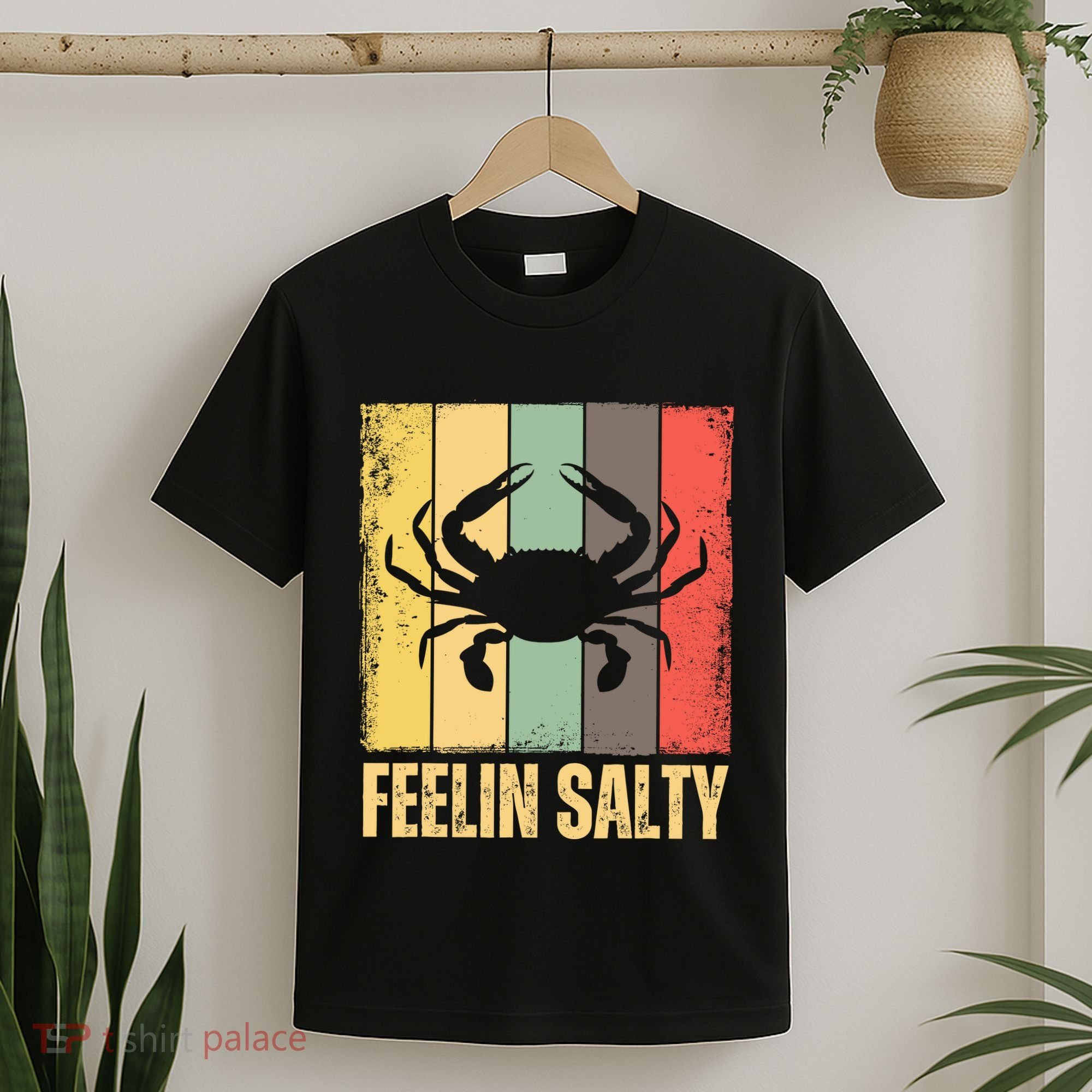 Feelin Salty Maryland Crab Retro Vintage T-Shirt