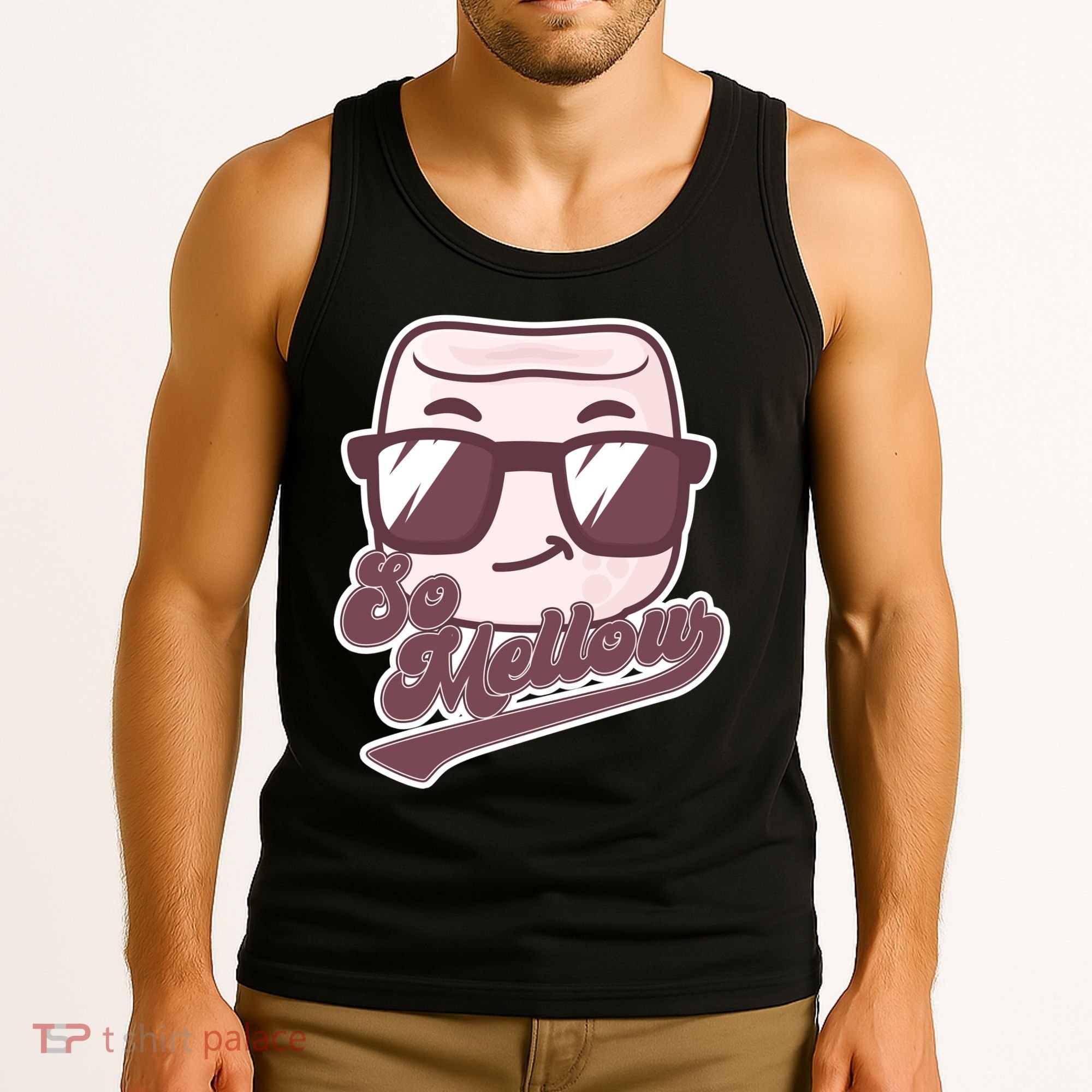 Funny So Mellow Cool Marshmallow Tank Top