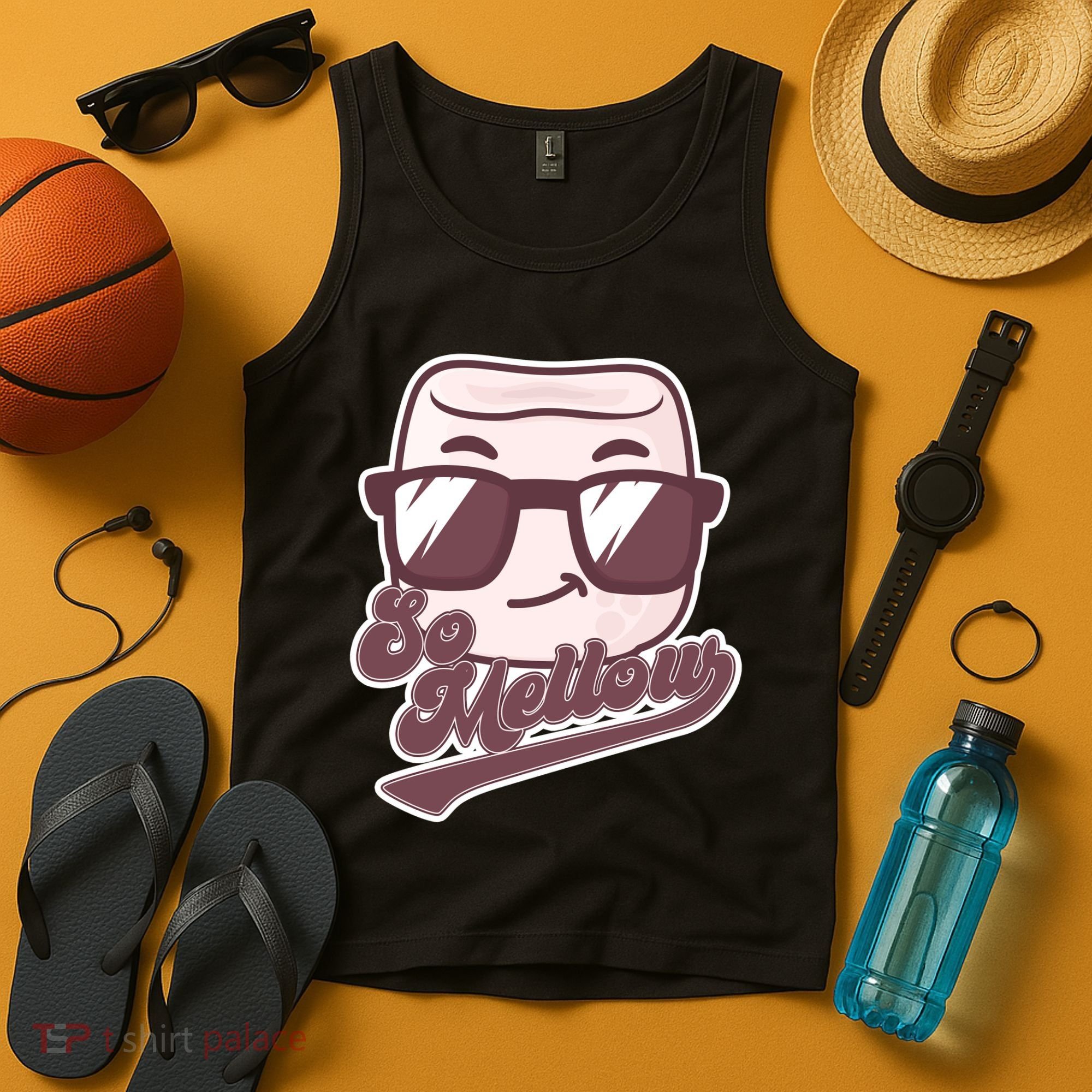 Funny So Mellow Cool Marshmallow Tank Top