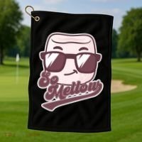 Funny So Mellow Cool Marshmallow Golf Towel thumb 1