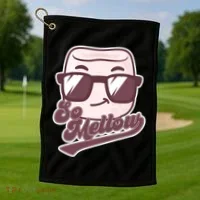 Funny So Mellow Cool Marshmallow Golf Towel thumb 1