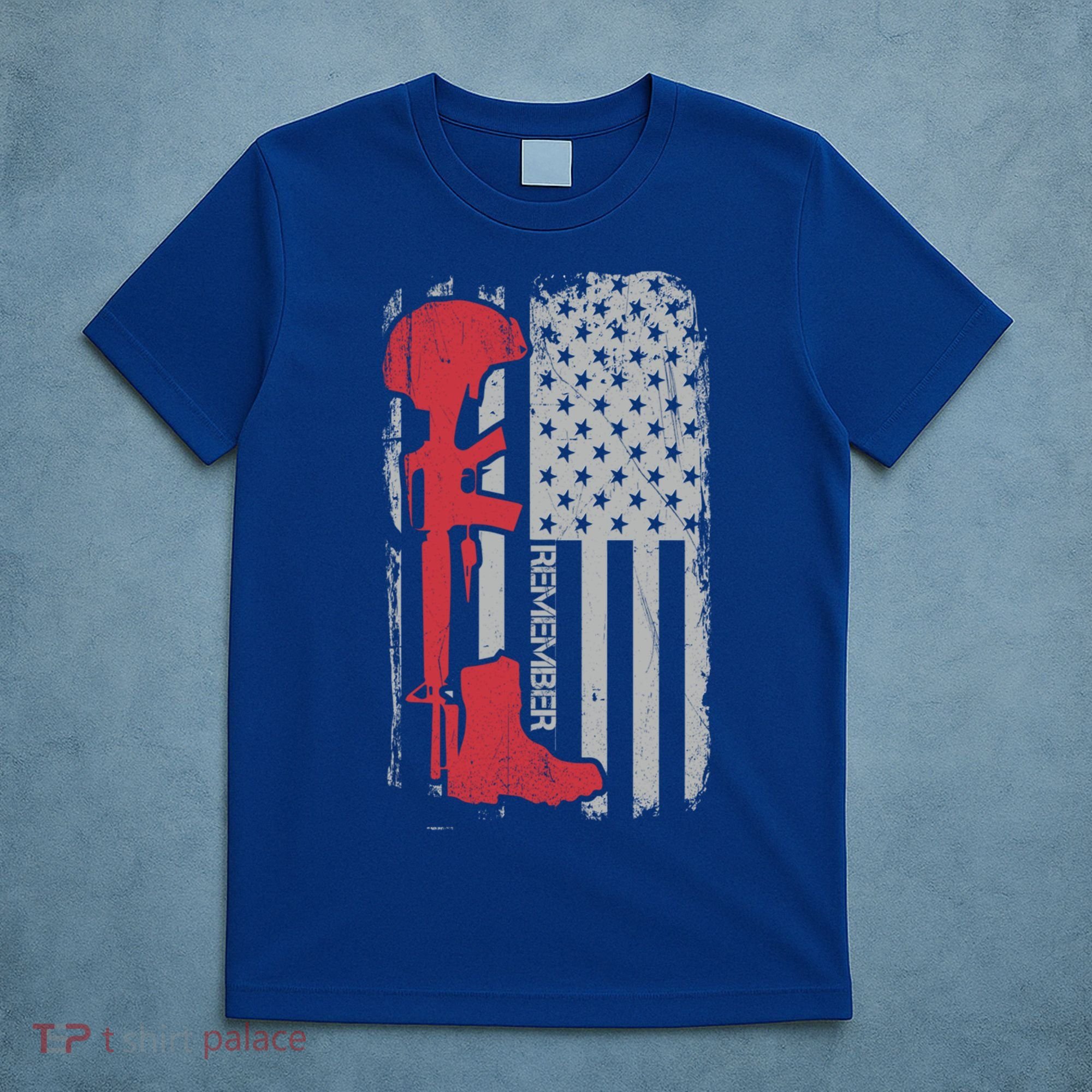 Fallen Soldier Memorial Day Salute Usa American Flag Gift T-Shirt