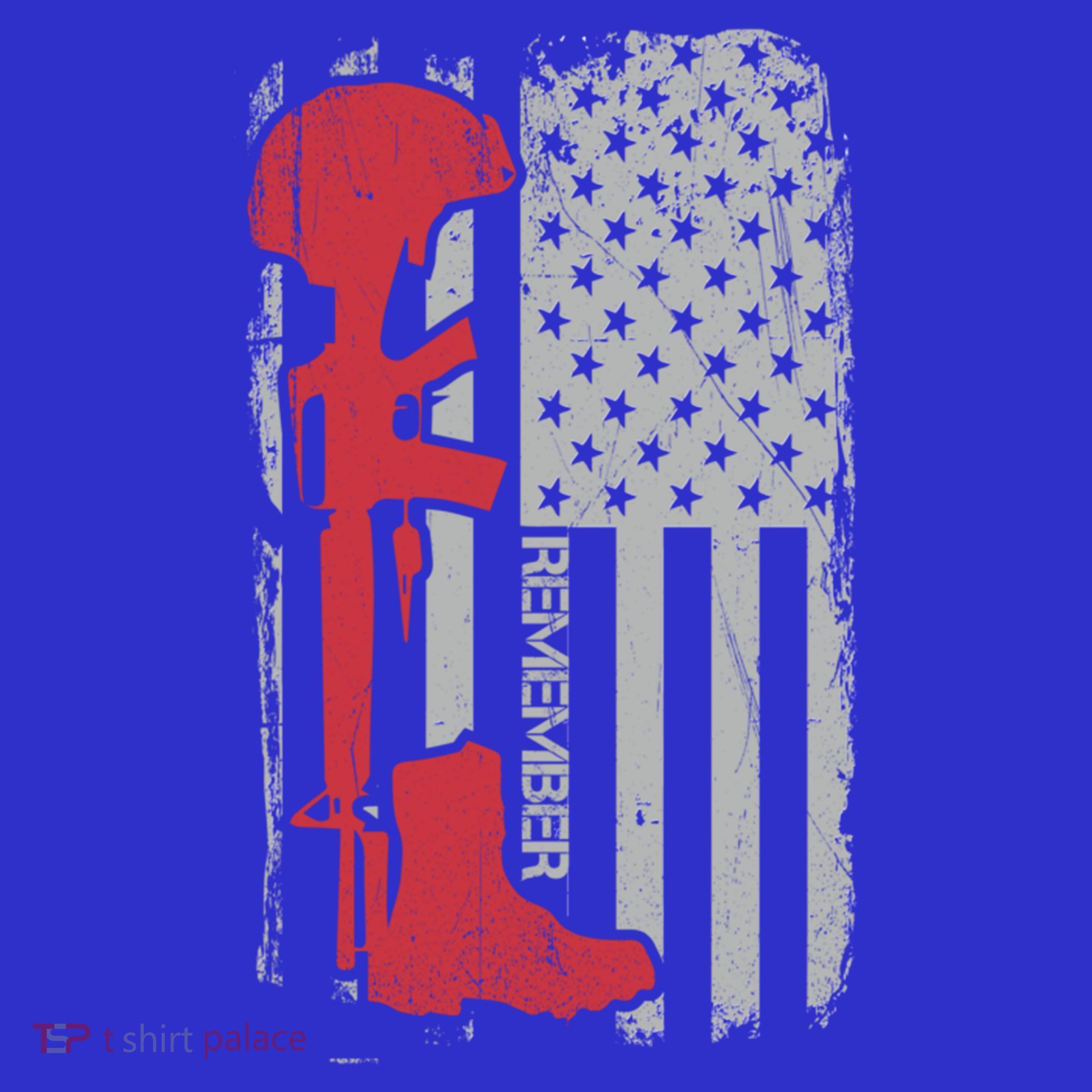 Fallen Soldier Memorial Day Salute Usa American Flag Gift Polo
