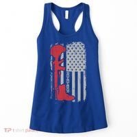 Fallen Soldier Memorial Day Salute Usa American Flag Gift Women's Tank Top thumb 0
