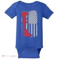 Fallen Soldier Memorial Day Salute Usa American Flag Gift Baby Bodysuit thumb 0