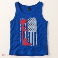 Fallen Soldier Memorial Day Salute Usa American Flag Gift Tank Top thumb 2