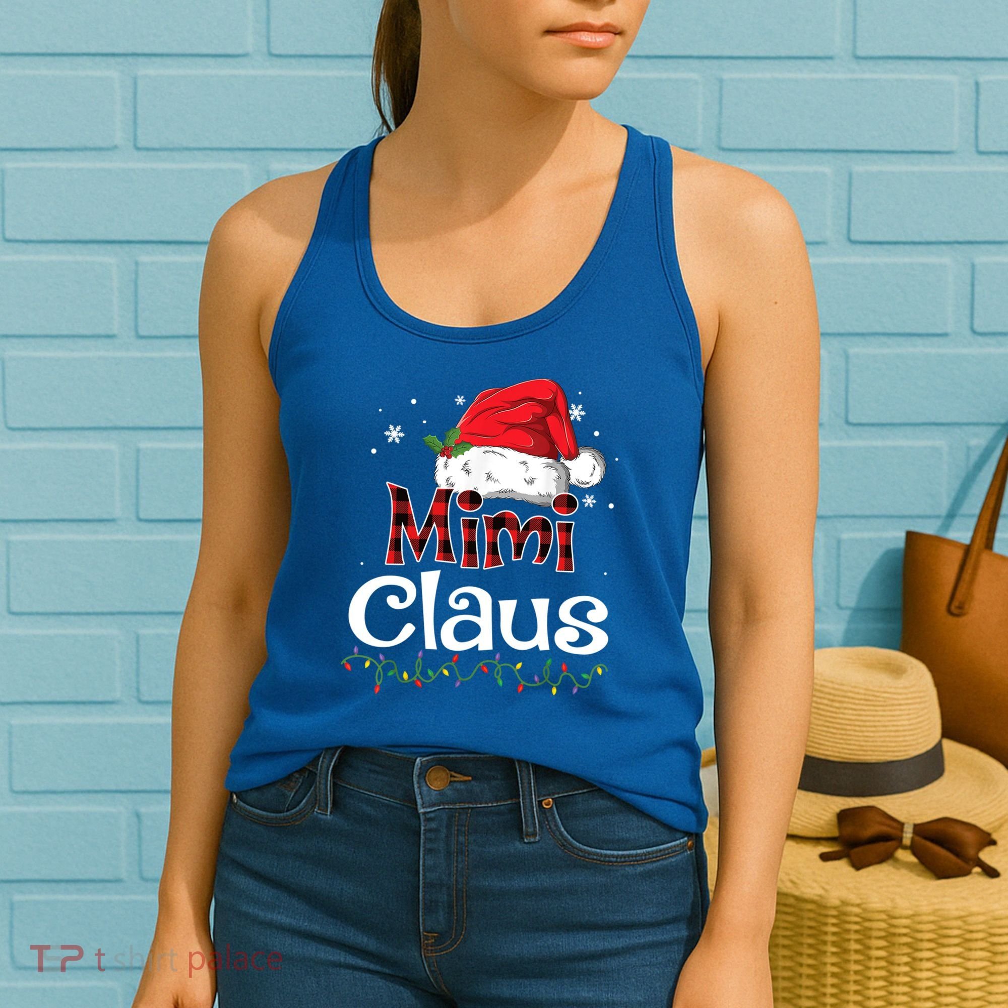 Funny Santa Mimi Claus Christmas Family Funny Gift Women's Tank Top