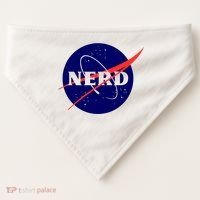 Funny Science Nerds Astronaut Astronomy Space Planets Galaxy USA-Made Doggie Bandana thumb 0