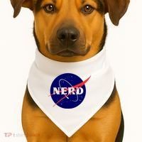 Funny Science Nerds Astronaut Astronomy Space Planets Galaxy USA-Made Doggie Bandana thumb 1