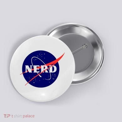 Funny Science Nerds Astronaut Astronomy Space Planets Galaxy Button