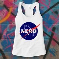 Funny Science Nerds Astronaut Astronomy Space Planets Galaxy Women's Tank Top thumb 3