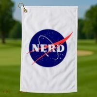 Funny Science Nerds Astronaut Astronomy Space Planets Galaxy Golf Towel thumb 1