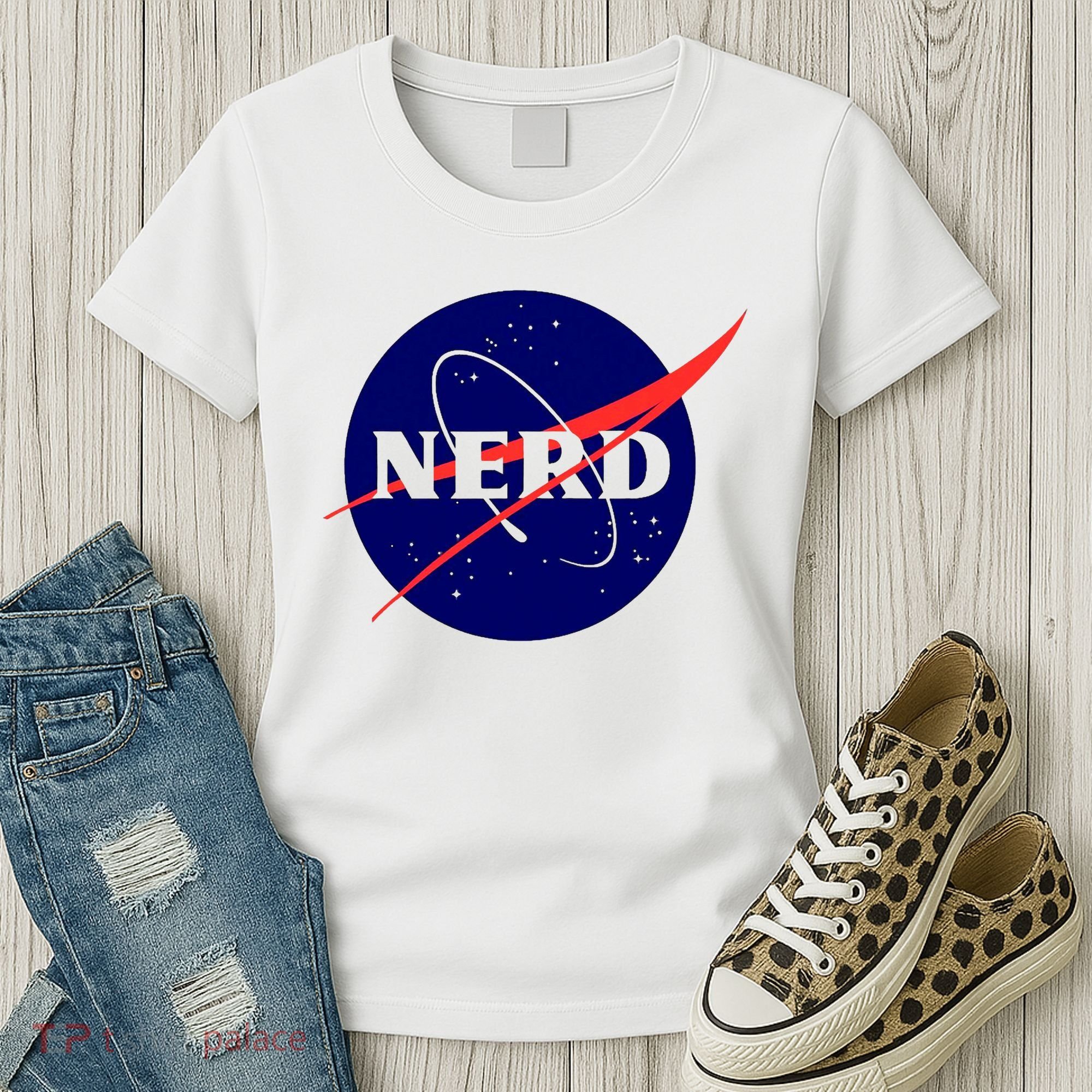 Funny Science Nerds Astronaut Astronomy Space Planets Galaxy Women's T-Shirt