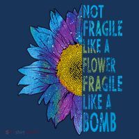 Feminist Sunflower, Not Fragile Like A Flower Fragile Like A Bomb Apron thumb 3