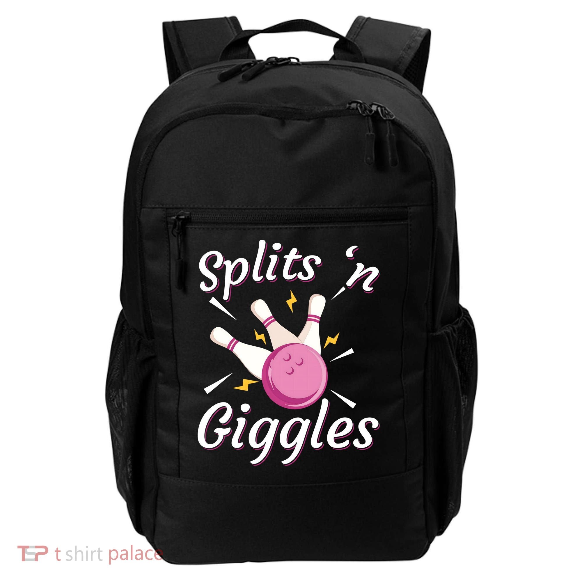 Funny Splits 'N Giggles Bowling Team Bowler Sports Player Backpack