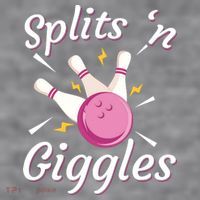 Funny Splits 'N Giggles Bowling Team Bowler Sports Player Women's Racerback Cropped Tank thumb 2