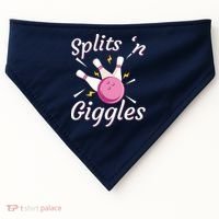 Funny Splits 'N Giggles Bowling Team Bowler Sports Player USA-Made Doggie Bandana thumb 0