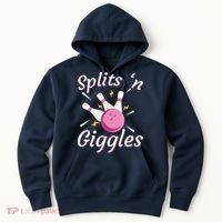 Funny Splits 'N Giggles Bowling Team Bowler Sports Player Hoodie thumb 0