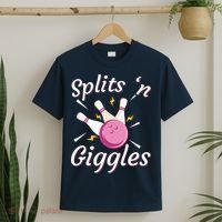 Funny Splits 'N Giggles Bowling Team Bowler Sports Player T-Shirt thumb 2
