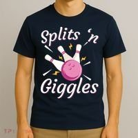 Funny Splits 'N Giggles Bowling Team Bowler Sports Player T-Shirt thumb 3