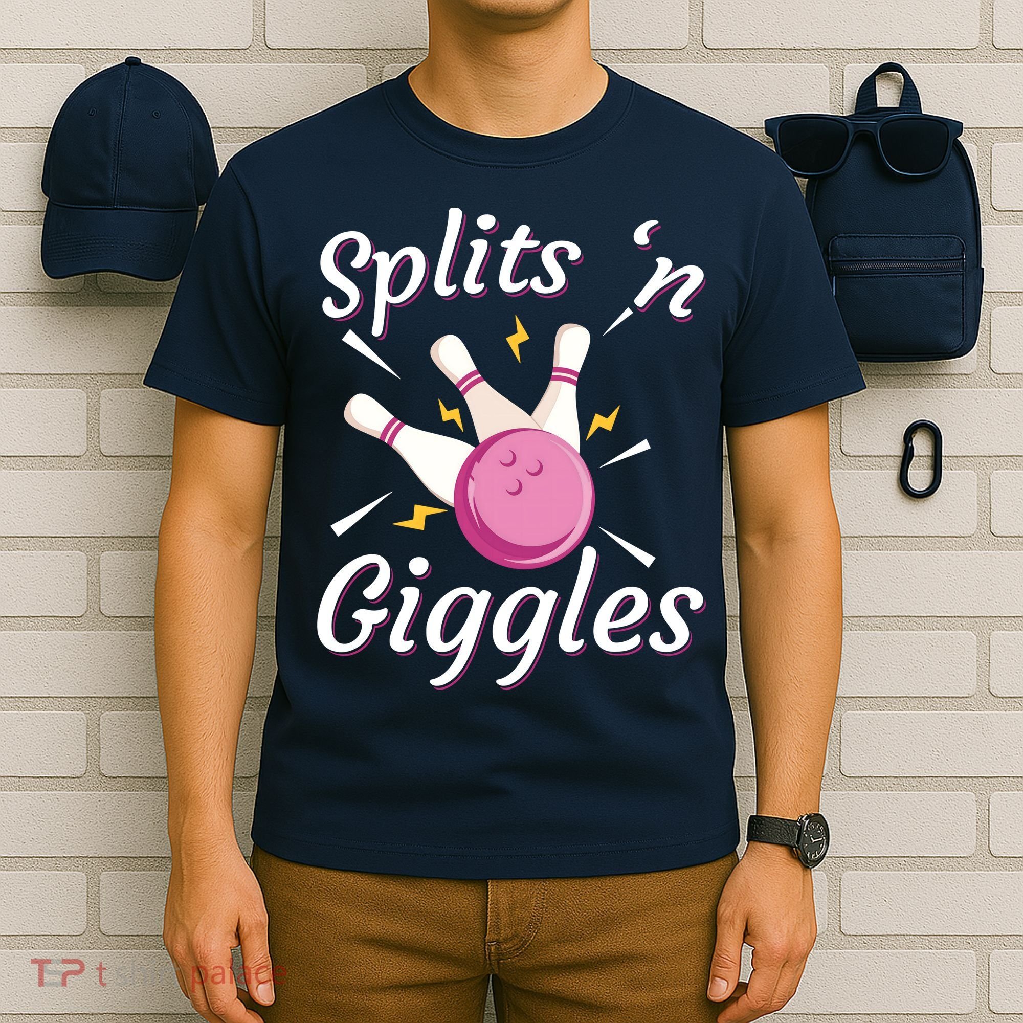 Funny Splits 'N Giggles Bowling Team Bowler Sports Player T-Shirt