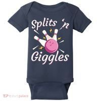 Funny Splits 'N Giggles Bowling Team Bowler Sports Player Baby Bodysuit thumb 0