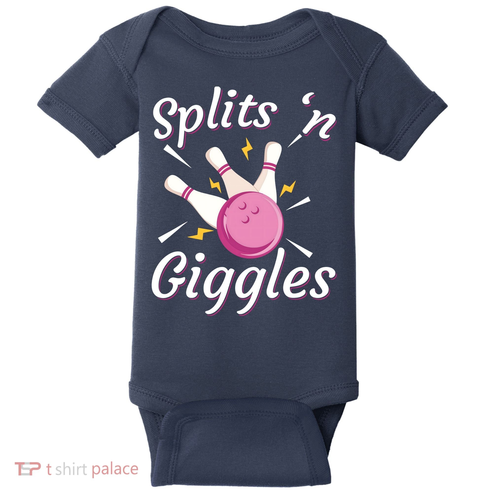 Funny Splits 'N Giggles Bowling Team Bowler Sports Player Baby Bodysuit