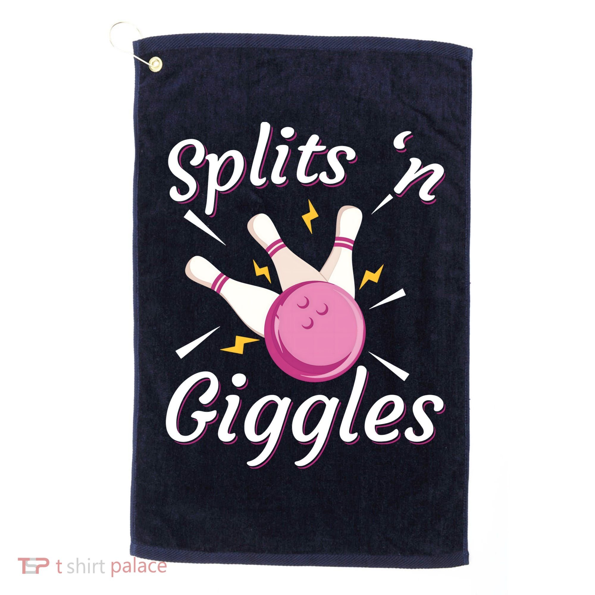 Funny Splits 'N Giggles Bowling Team Bowler Sports Player Golf Towel