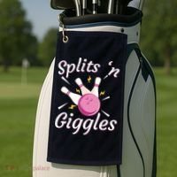 Funny Splits 'N Giggles Bowling Team Bowler Sports Player Golf Towel thumb 2
