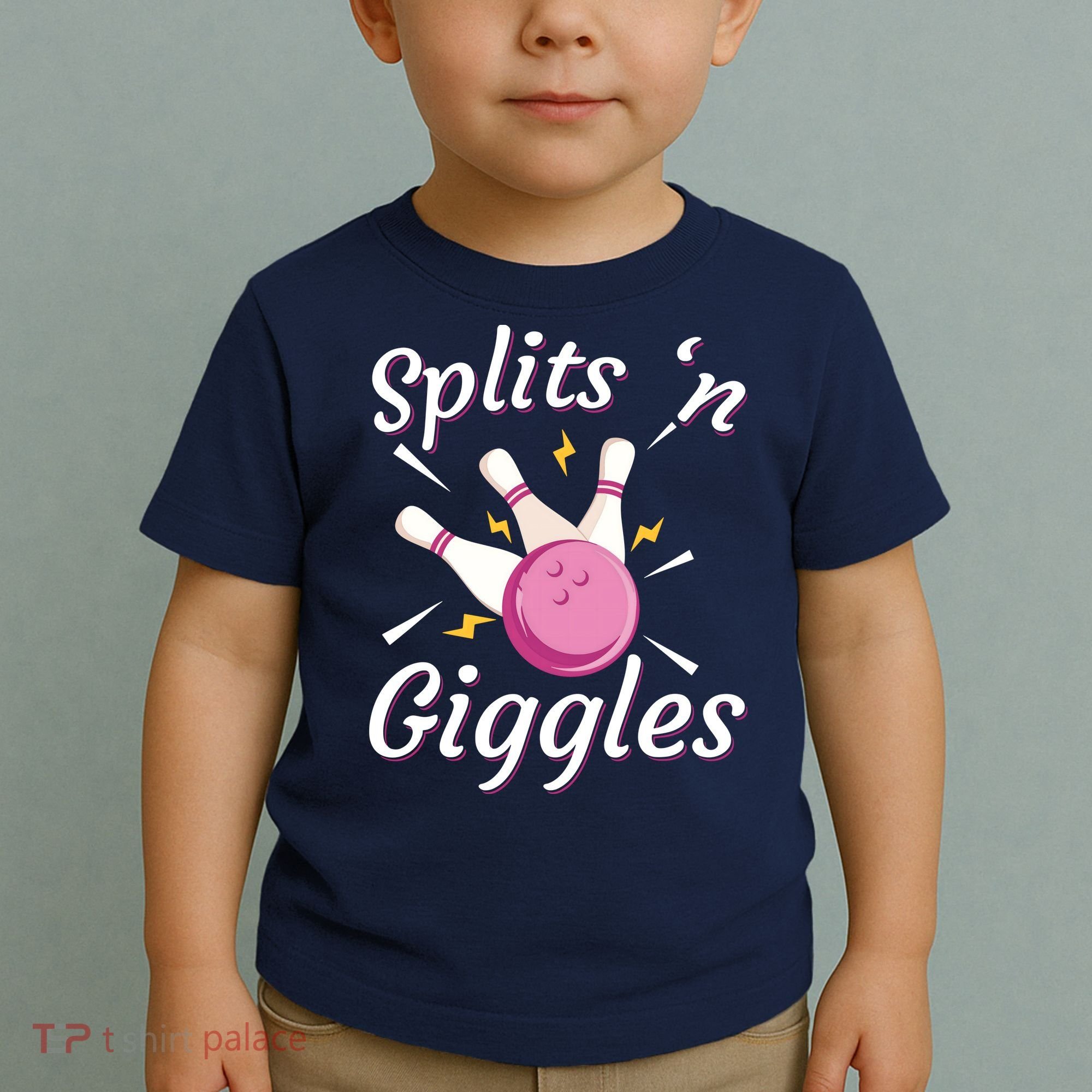 Funny Splits 'N Giggles Bowling Team Bowler Sports Player Toddler T-Shirt