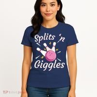 Funny Splits 'N Giggles Bowling Team Bowler Sports Player Women's T-Shirt thumb 4