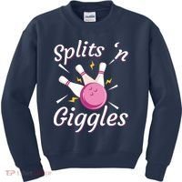 Funny Splits 'N Giggles Bowling Team Bowler Sports Player Kids Sweatshirt thumb 0