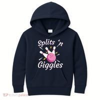 Funny Splits 'N Giggles Bowling Team Bowler Sports Player Kids Hoodie thumb 0