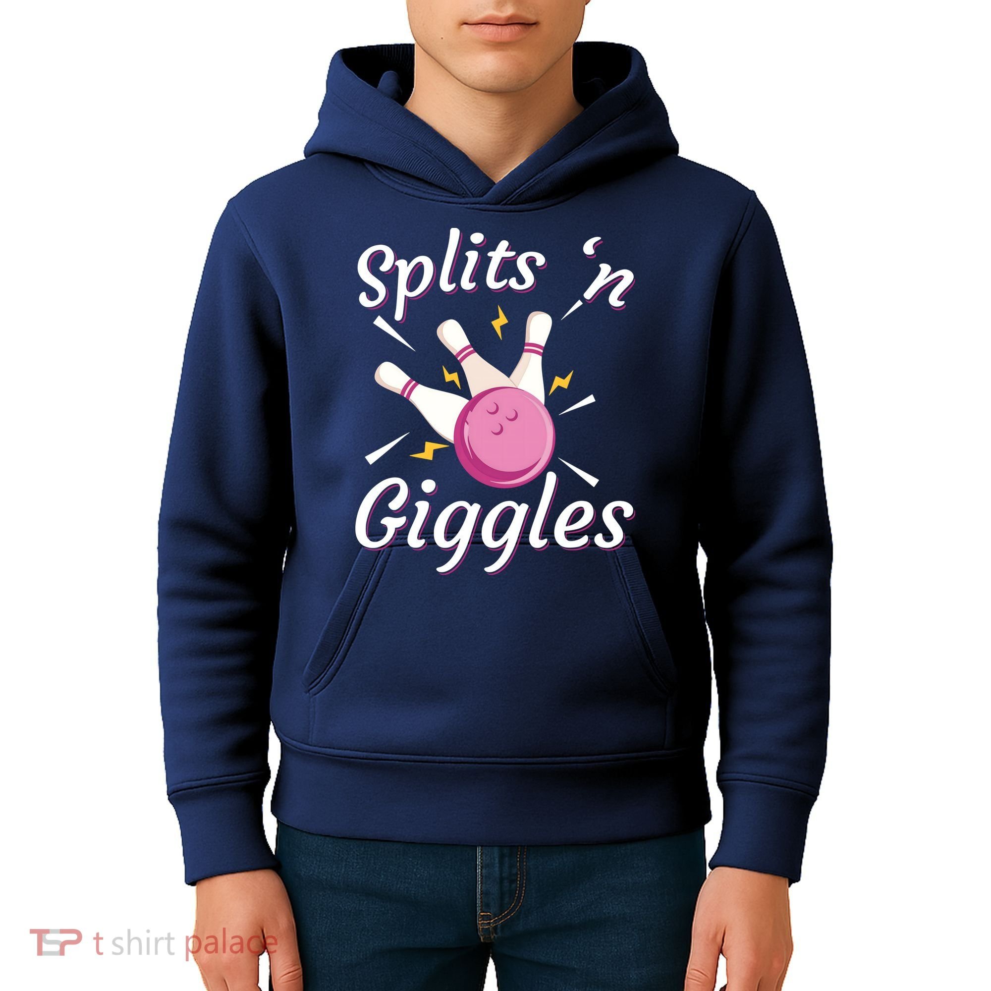 Funny Splits 'N Giggles Bowling Team Bowler Sports Player Kids Hoodie