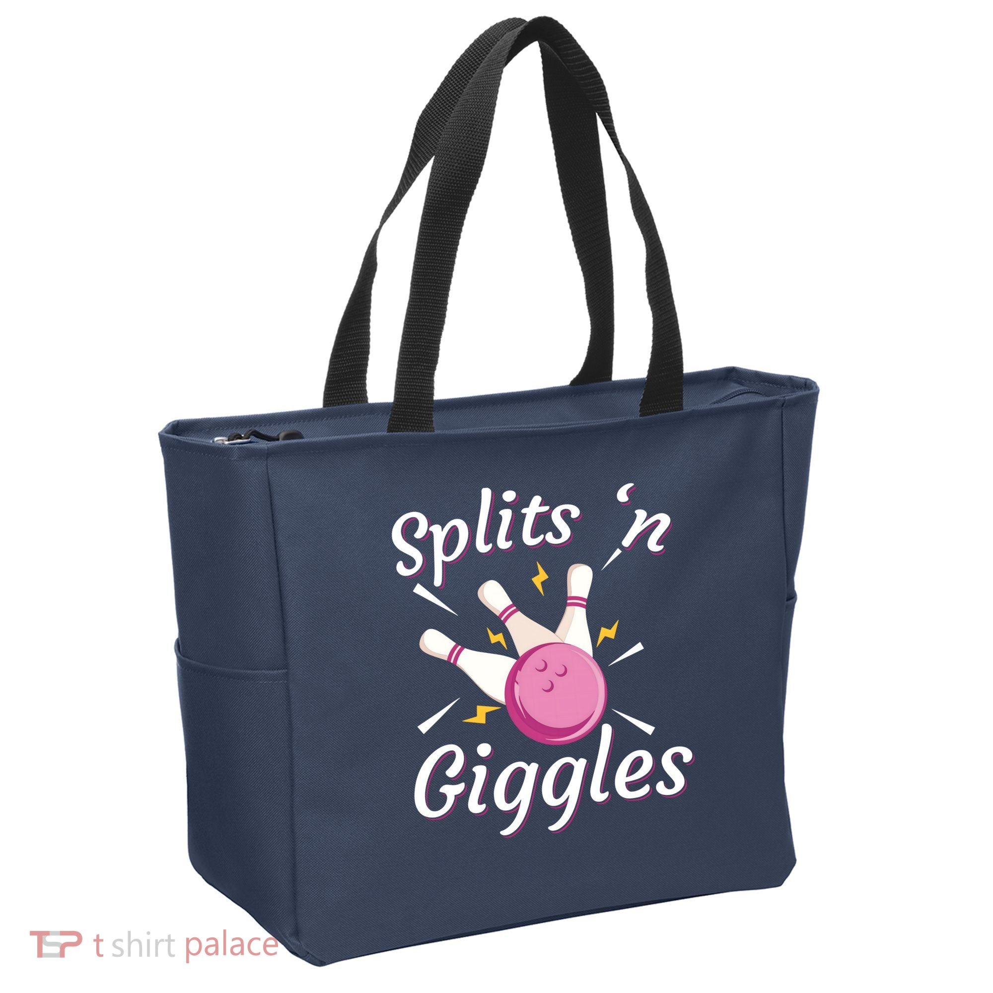 Funny Splits 'N Giggles Bowling Team Bowler Sports Player Tote Bag