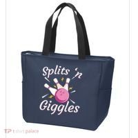 Funny Splits 'N Giggles Bowling Team Bowler Sports Player Tote Bag thumb 3