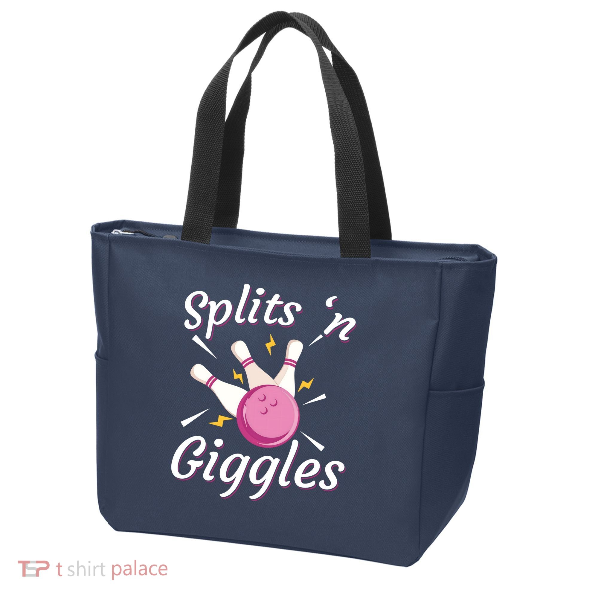Funny Splits 'N Giggles Bowling Team Bowler Sports Player Tote Bag