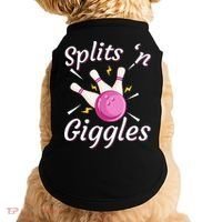 Funny Splits N Giggles Bowling Team Bowler Sports Player Doggie Tank thumb 0