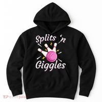 Funny Splits N Giggles Bowling Team Bowler Sports Player Hoodie thumb 0