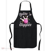Funny Splits N Giggles Bowling Team Bowler Sports Player Apron thumb 0