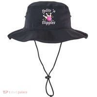 Funny Splits N Giggles Bowling Team Bowler Sports Player Bucket Hat thumb 0