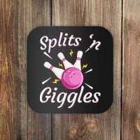 Funny Splits N Giggles Bowling Team Bowler Sports Player Coaster thumb 0